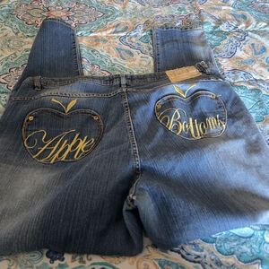 Denim Blue Women’s Jeans with Heart Embroidery